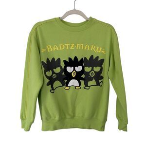 Badtz-Maru Sanrio Sweatshirt XS Green Crewneck Y2K Kawaii